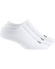 SOQUETES (3) UNDER ARMOUR UNISEX ESSENTIAL NO SHOW BLANCO