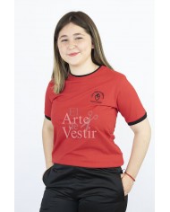 POLERA ROJO PIQUE MC MUJER MARIA AUXILIADORA P.A