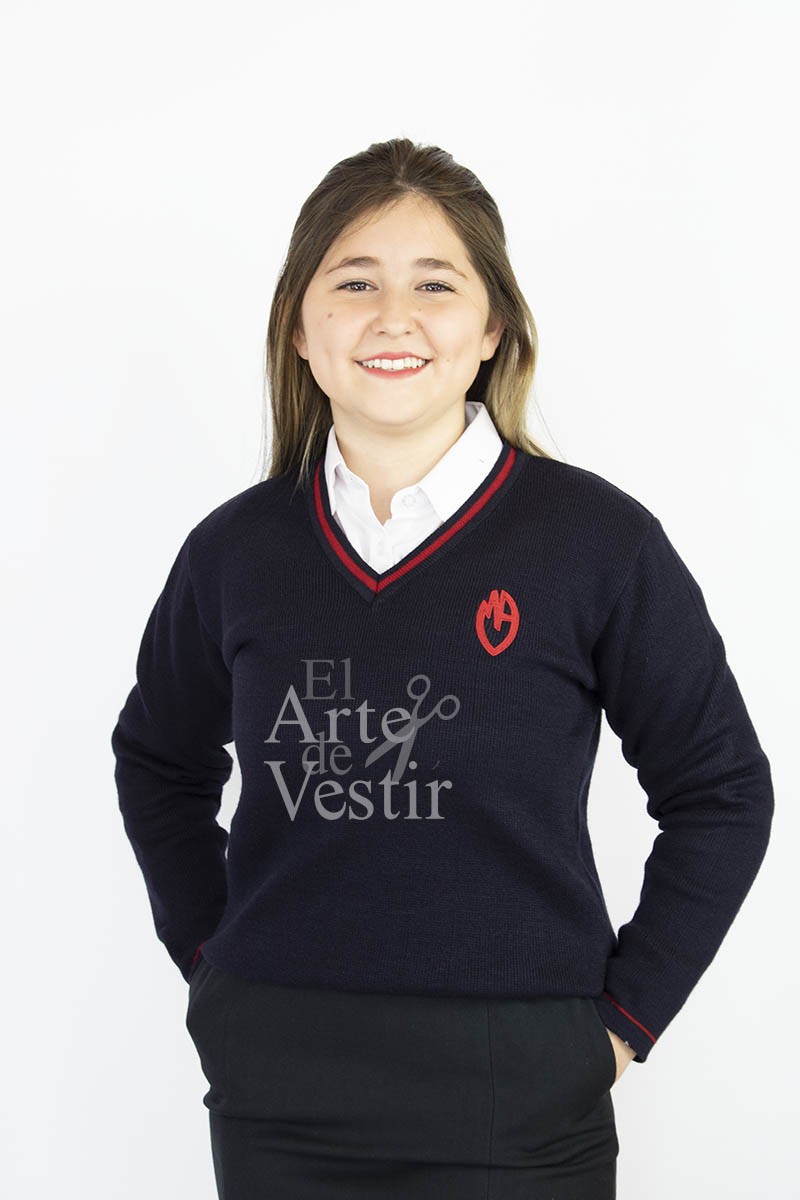 SWEATER AZUL M. AUXILIADORA MUJER SWEATER AZUL M. AUXILIADORA MUJER