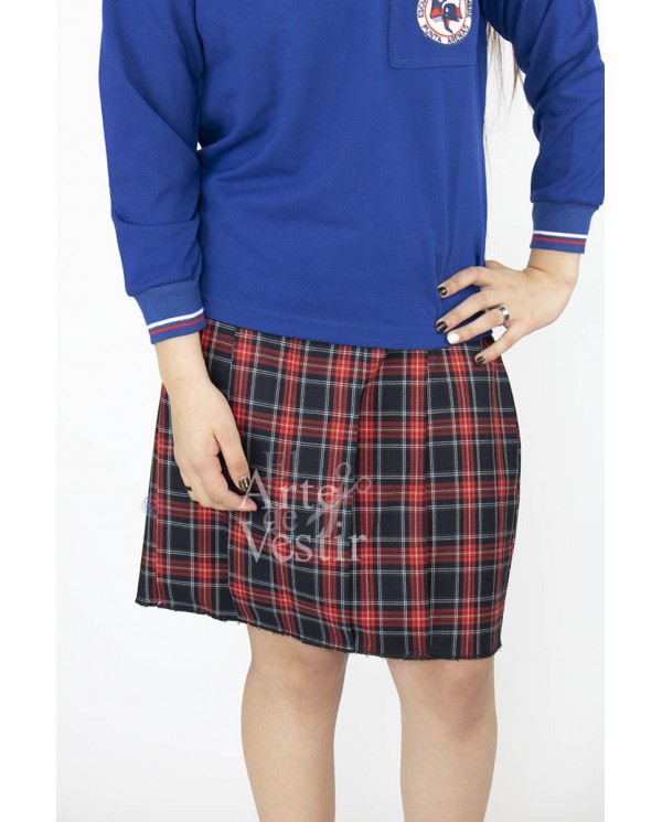 FALDA ROJO ESCOCES MUJER 18 SEPTIEMBRE