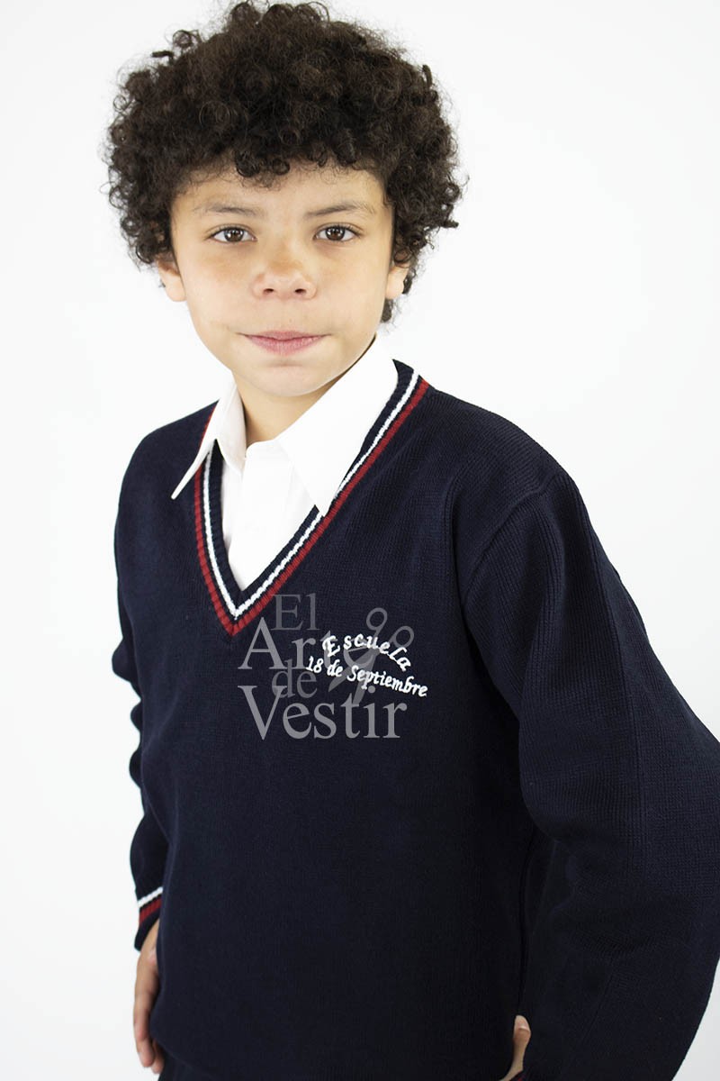 SWEATER AZUL V ML 18 SEPTIEMBRE UNISEX SWEATER AZUL V ML 18 SEPTIEMBRE UNISEX