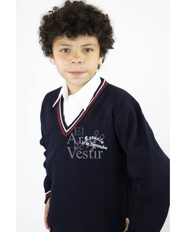 SWEATER AZUL V ML UNISEX 18 SEPTIEMBRE