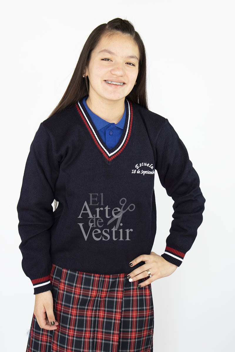 SWEATER AZUL V ML 18 SEPTIEMBRE UNISEX SWEATER AZUL V ML 18 SEPTIEMBRE UNISEX