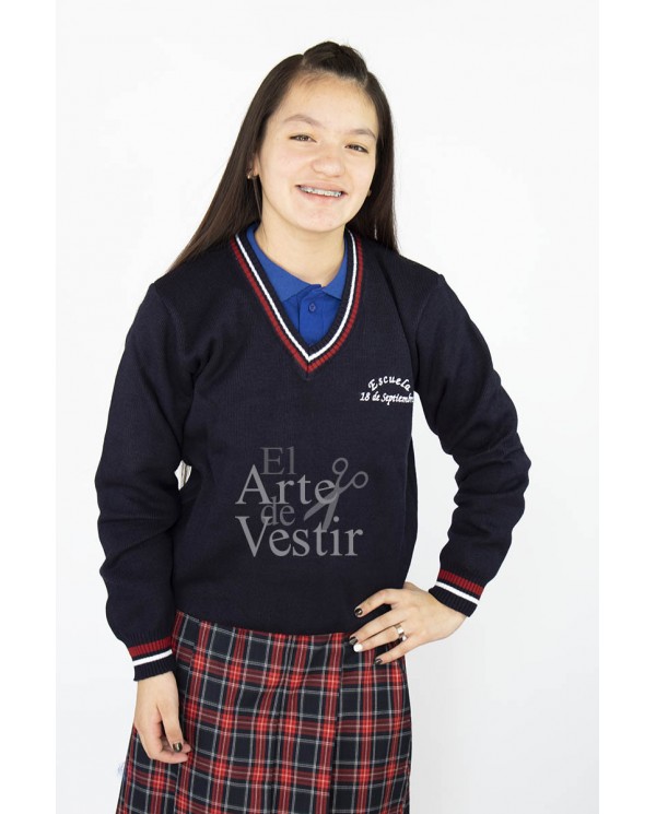 SWEATER AZUL V ML UNISEX 18 SEPTIEMBRE