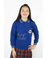 POLERA PIQUE AZULINO ML HOMBRE/UNISEX 18 SEPTIEMBRE