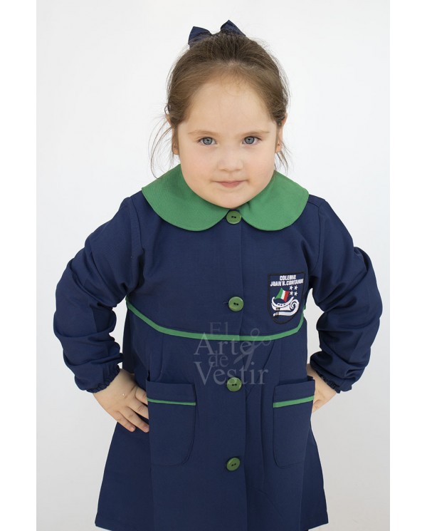 DELANTAL AZUL/VERDE MUJER CONTARDI