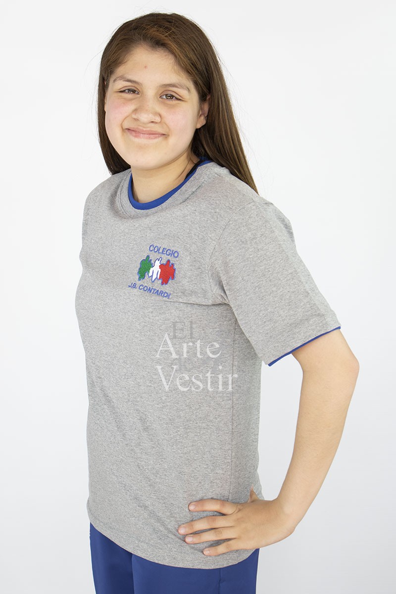 POLERA GRIS MC POLO UNISEX CONTARDI