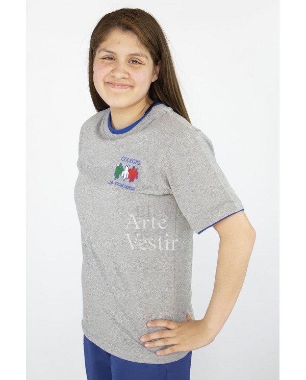 POLERA GRIS MC POLO UNISEX CONTARDI