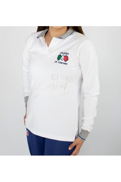 POLERA BLANCA ML PIQUE CONTARDI HOMBRE