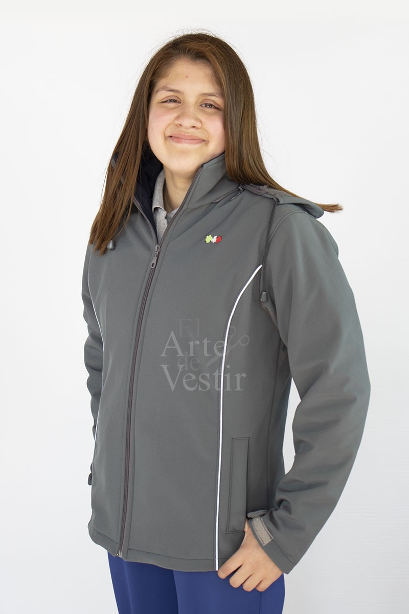 CASACA GRIS CONTARDI SHELL MUJER CASACA GRIS CONTARDI SHELL MUJER