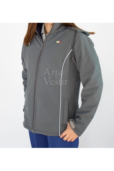 CASACA GRIS CONTARDI SHELL HOMBRE