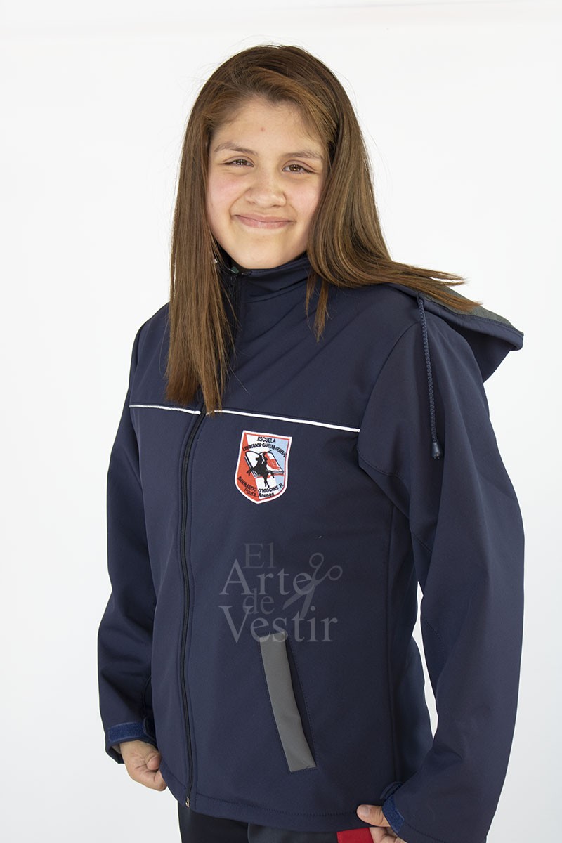 CASACA AZUL B.O'HIGGINS SOFT SHELL MUJER CASACA AZUL B.O'HIGGINS SOFT SHELL MUJER
