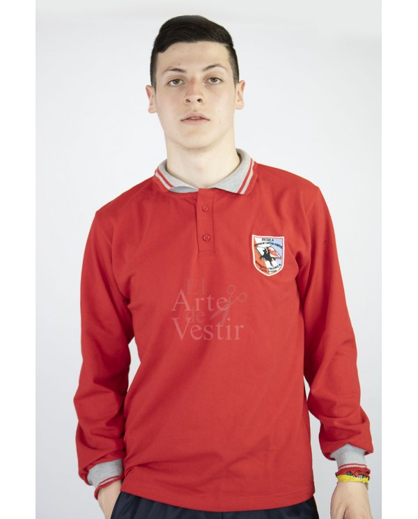 POLERA ROJA PIQUE ML UNISEX BERNARDO O'HIGGINS P.A