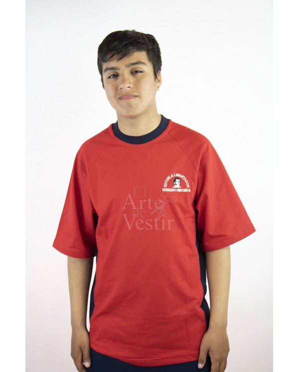 POLERA ROJO POLO MC UNISEX BERNARDO O'HIGGINS P.A