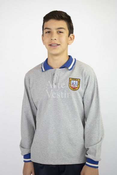 POLERA GRIS ML PIQUE UNISEX ARGENTINA