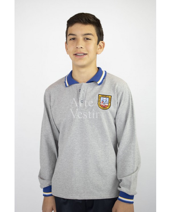 POLERA GRIS ML PIQUE UNISEX ARGENTINA