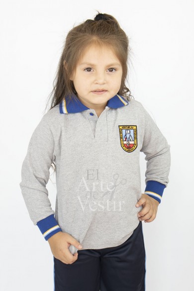 POLERA ML GRIS ARGENTINA PIQUE MUJER