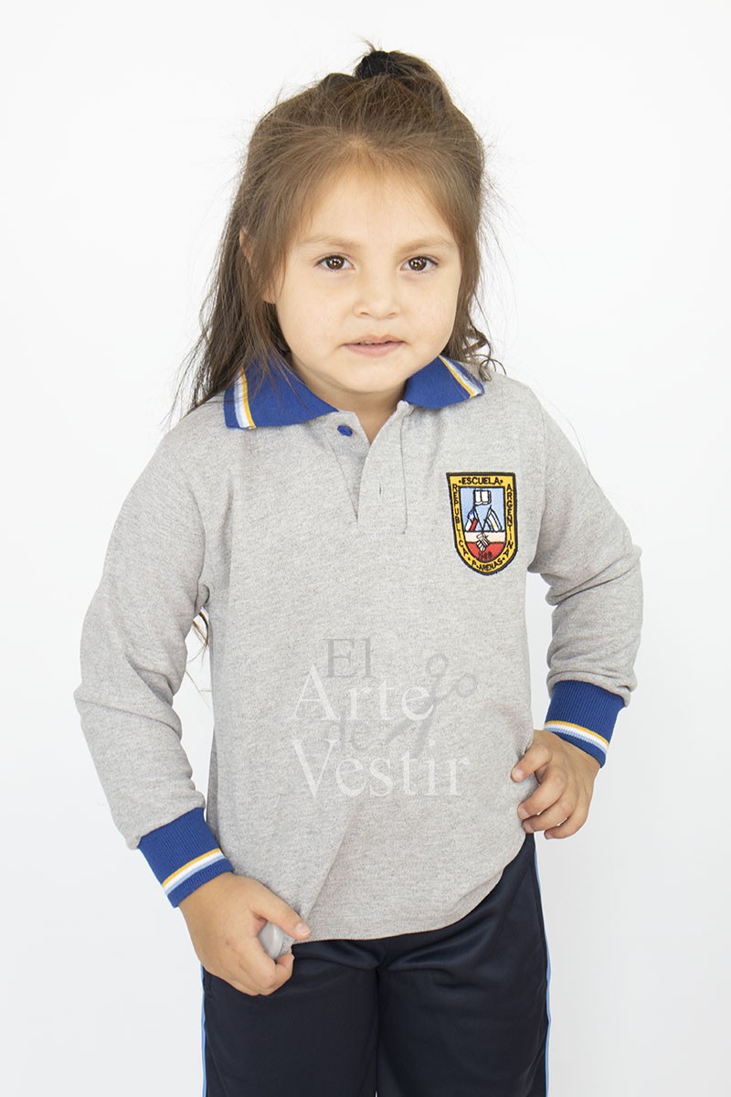 POLERA ML GRIS ARGENTINA PIQUE MUJER POLERA ML GRIS ARGENTINA PIQUE MUJER