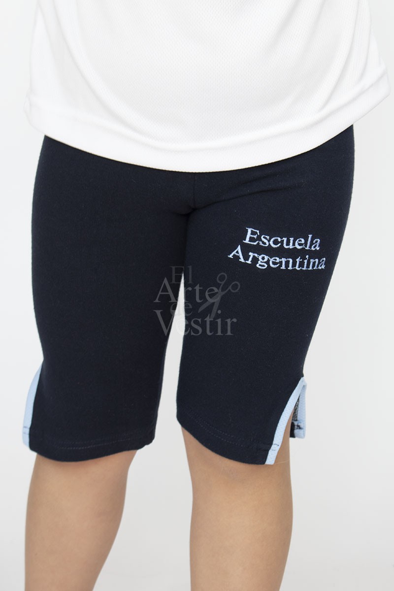 CALZA AZUL LYCRA CORTA MUJER ARGENTINA