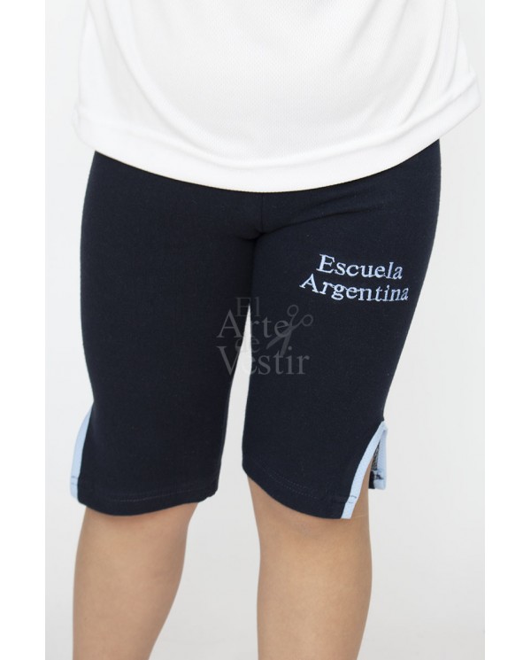 CALZA AZUL LYCRA CORTA MUJER ARGENTINA