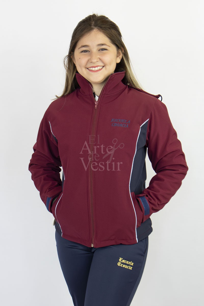 CASACA BURDEO/AZUL CROACIA SOFT SHELL MUJER CASACA BURDEO/AZUL CROACIA SOFT SHELL MUJER