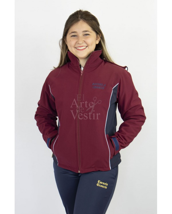 CASACA BURDEO/AZUL SOFT SHELL MUJER CROACIA