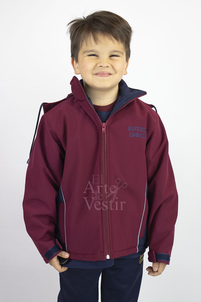 CASACA BURDEO/AZUL SOFT SHELL HOMBRE/UNISEX CROACIA