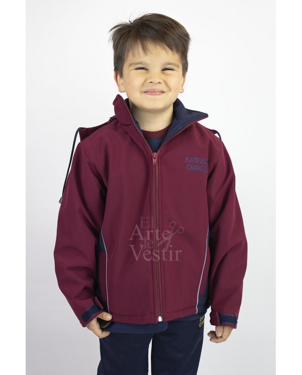 CASACA BURDEO/AZUL SOFT SHELL HOMBRE/UNISEX CROACIA