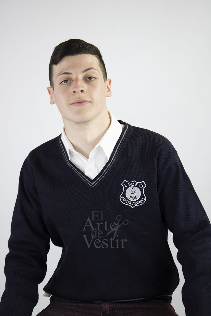 SWEATER AZUL ML V UNISEX LUIS ALBERTO BARRERA