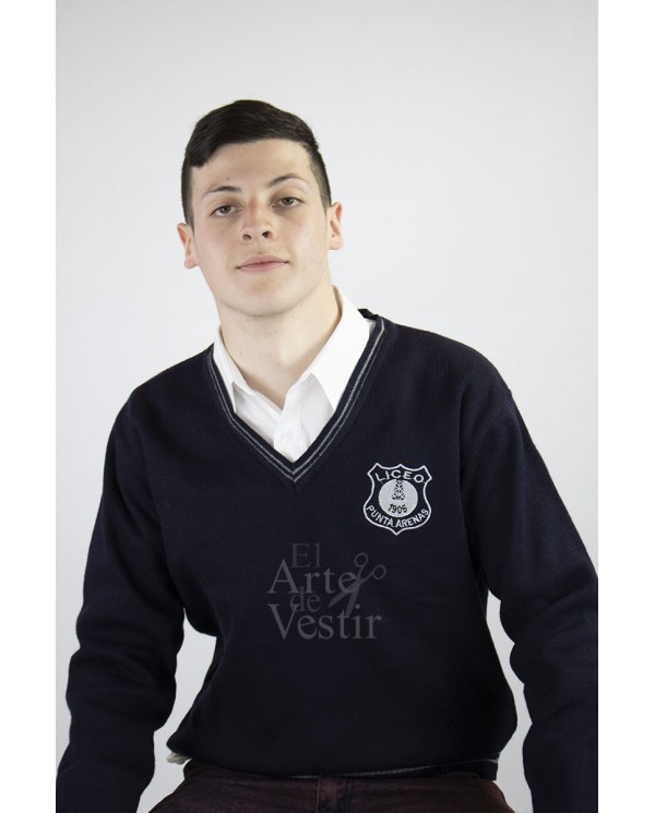 SWEATER AZUL ML V UNISEX LUIS ALBERTO BARRERA