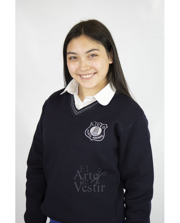 SWEATER AZUL ML V UNISEX LUIS ALBERTO BARRERA