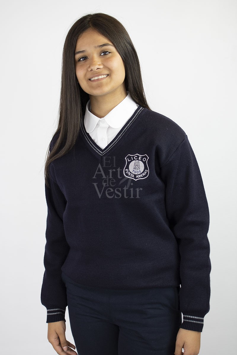 SWEATER AZUL ML V UNISEX LUIS ALBERTO BARRERA