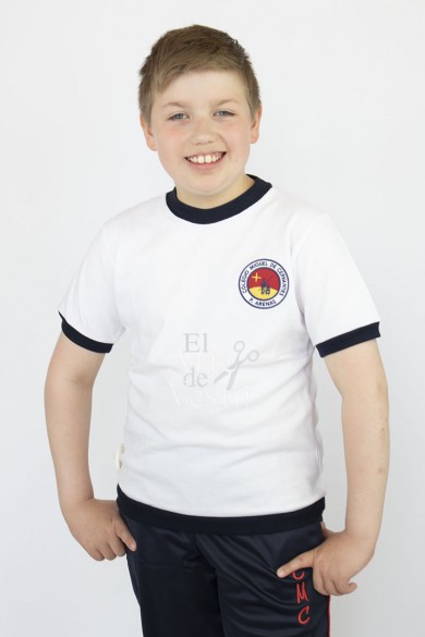 POLERA MC BLANCA UNISEX MIGUEL DE CERVANTES