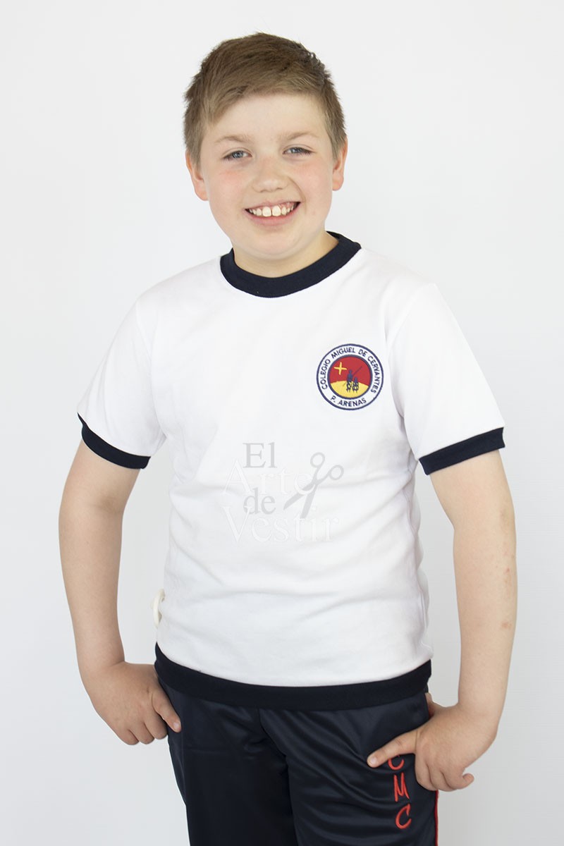 POLERA MC BLANCA UNISEX MIGUEL DE CERVANTES