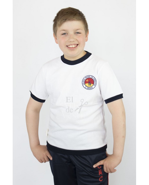 POLERA MC BLANCA UNISEX MIGUEL DE CERVANTES