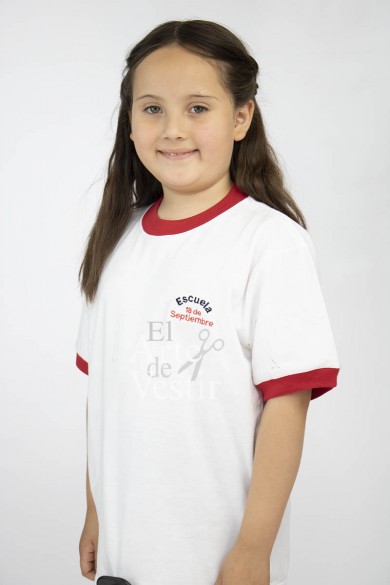 POLERA BLANCO/ROJO MC POLO 18 SEPTIEMBRE UNISEX