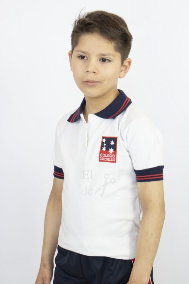 POLERA BLANCO PIQUE MC C.DEL SUR UNISEX