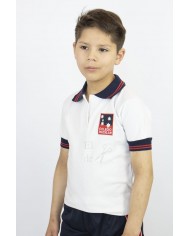 POLERA BLANCO ML PIQUE UNISEX CRUZ DEL SUR