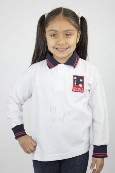 POLERA BLANCO ML PIQUE C.DEL SUR MUJER