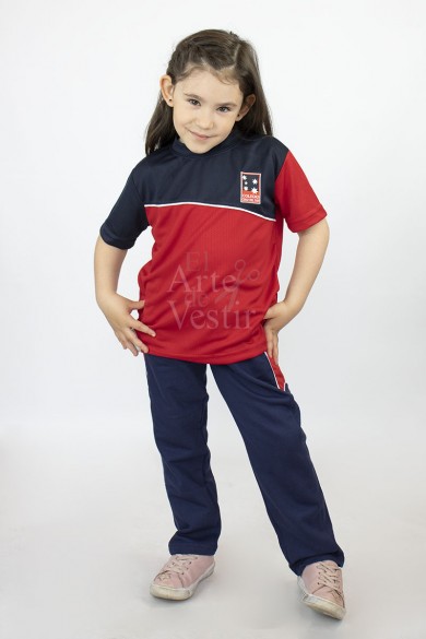 POLERA ROJO/AZUL MC PANAL C.DEL SUR UNISEX