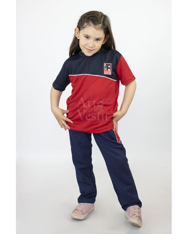 POLERA ROJO/AZUL MC PANAL UNISEX CRUZ DEL SUR