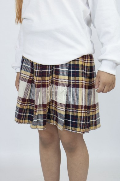 FALDA BEIGE/CAFE CH.DARWIN FRANELA MUJER