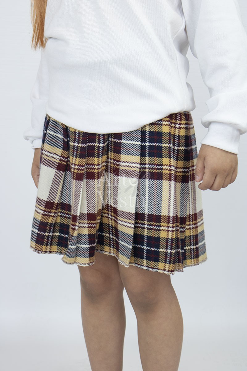 FALDA BEIGE/CAFE FRANELA MUJER CHARLES DARWIN