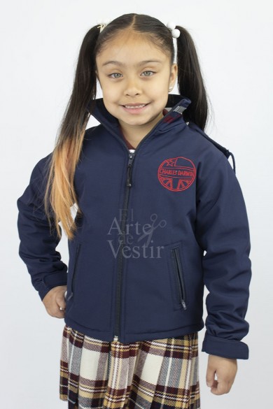 CASACA AZUL SOFT SHELL MUJER CHARLES DARWIN