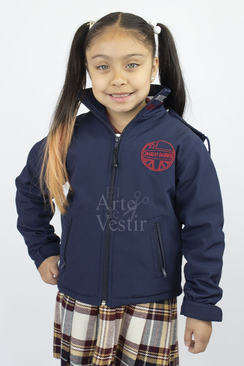 CASACA AZUL SOFT SHELL MUJER CHARLES DARWIN