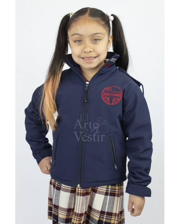 CASACA AZUL SOFT SHELL MUJER CHARLES DARWIN
