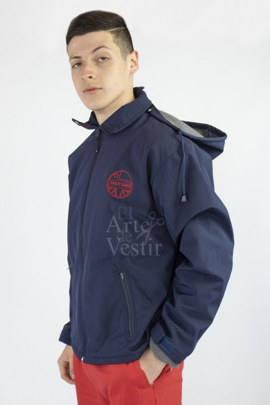 CASACA AZUL SOFT SHELL HOMBRE CHARLES DARWIN