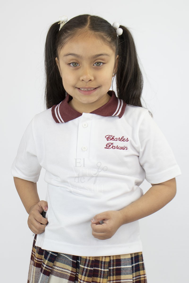 POLERA BLANCO MC PIQUE MUJER CH.DARWIN POLERA BLANCO MC PIQUE MUJER CH.DARWIN