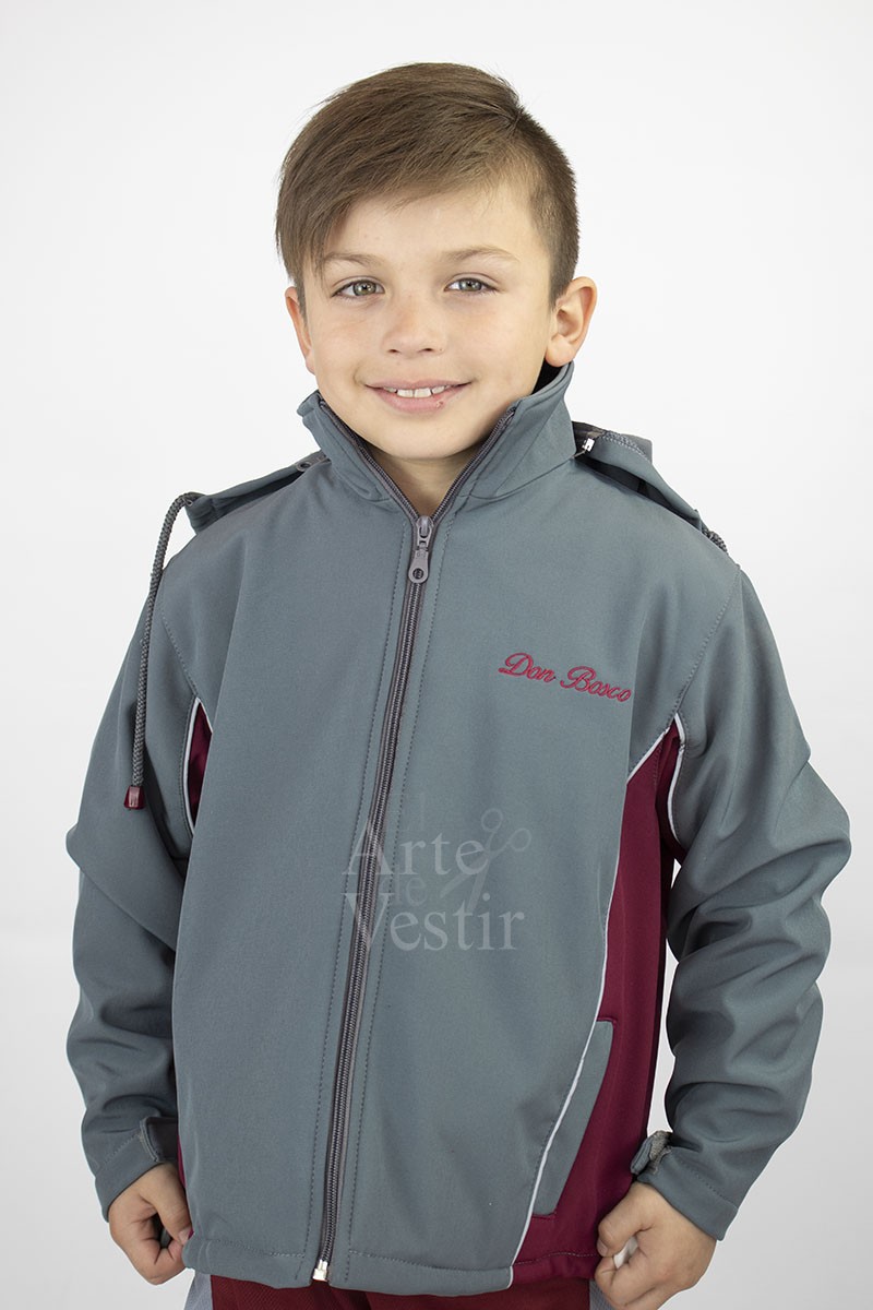 CASACA GRIS/BURDEO HOMBRE DON BOSCO