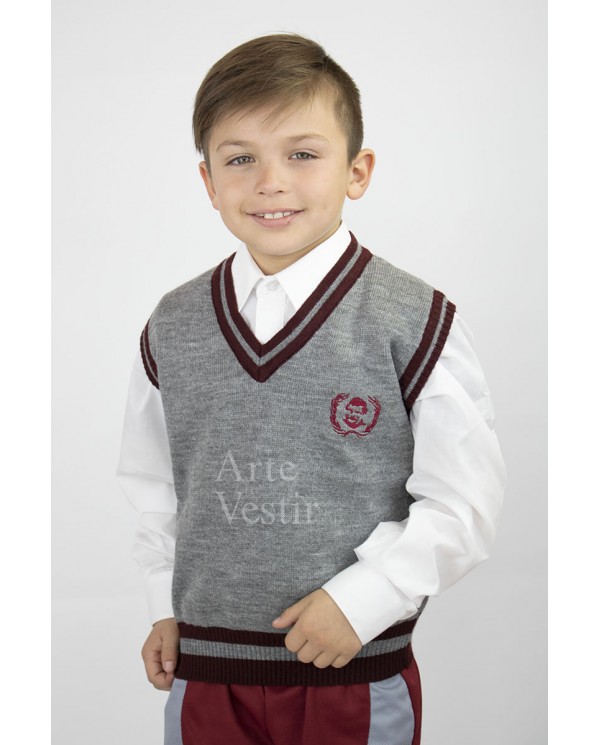 SWEATER GRIS S/M V HOMBRE DON BOSCO